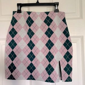 Argyle mini skirt - Small